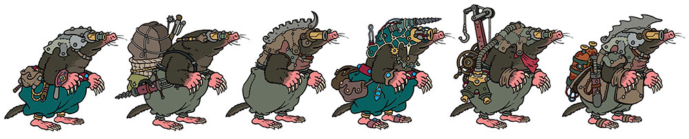 Mole character sprites