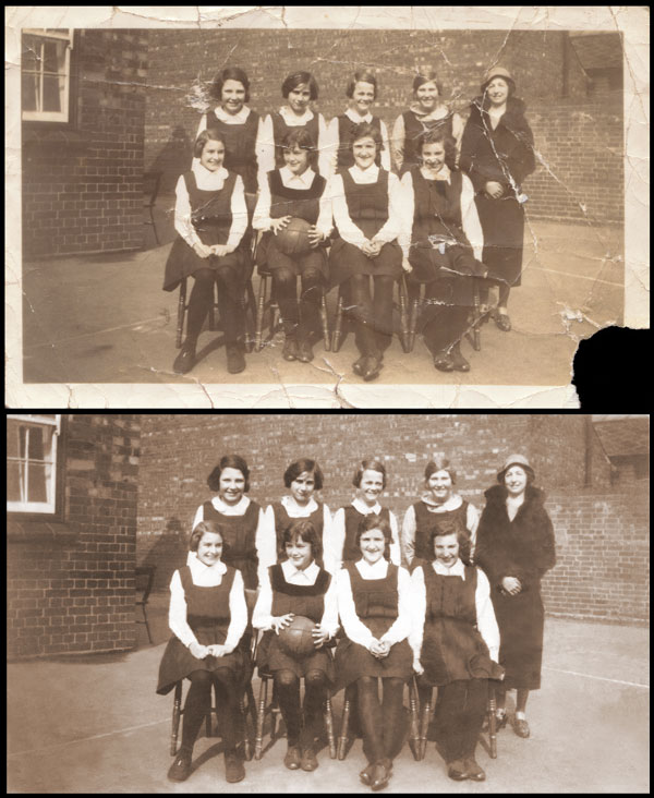 old family photo repaired